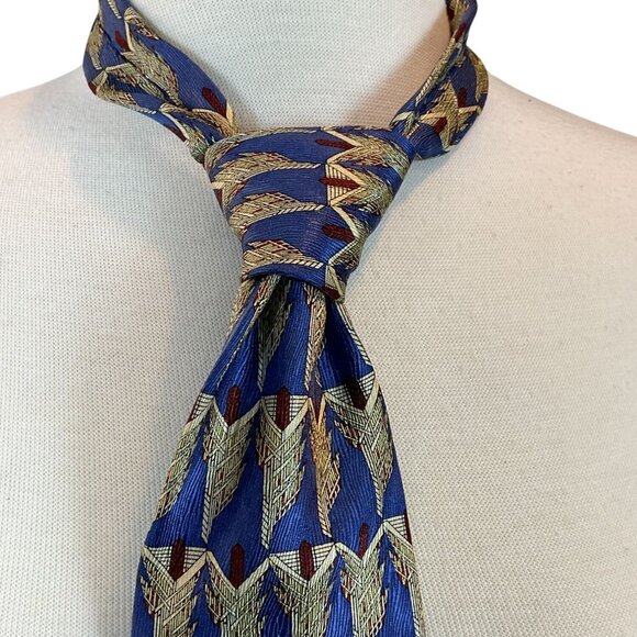 Frank Lloyd Wright Collection 100% Silk Prairie Sumac Design NWT - Picture 2 of 9